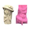 Cute Girls Flower  Silicone Molds Pen Holder Epoxy Resin Mold Succulent Planter Making Tool for  Crafts