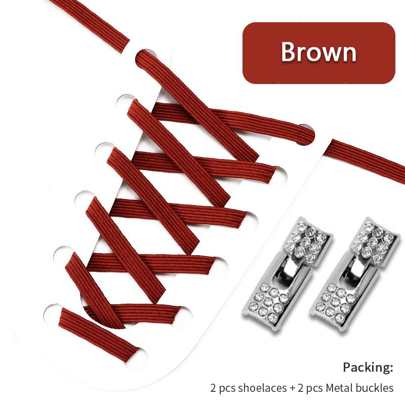 4Pcs Elastic Laces Sneakers Kids Adult No Tie Shoelace Cross Lock Shoelaces Without Ties 8MM Width Rubber Bands Shoes Accessorie NO.8