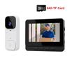 2.4G Wireless Smart Video Doorbell Two-way Intercom 4.3-inch Screen Wifi Doorbell Security System Infrared Night Vision Video Door Bell