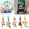 Newborn Baby Rattles Plush Stroller Cartoon Animal Toys Baby Mobiles Hanging Bell Educational Baby Toys