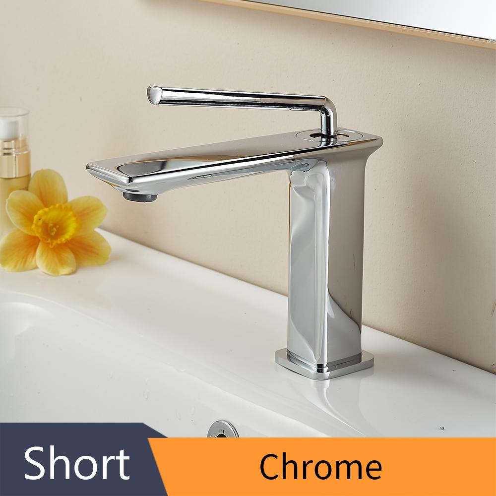 Basin Faucets Modern Black Bathroom Mixer Tap Brass Washbasin Faucet Single Handle Single Hole Elegant Crane For Bathroom 855991