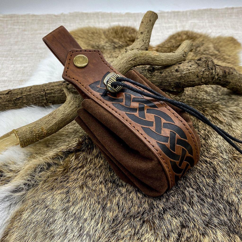 Viking Style Medieval Coin Pouch: Belt-Hanging Retro Fanny Pack