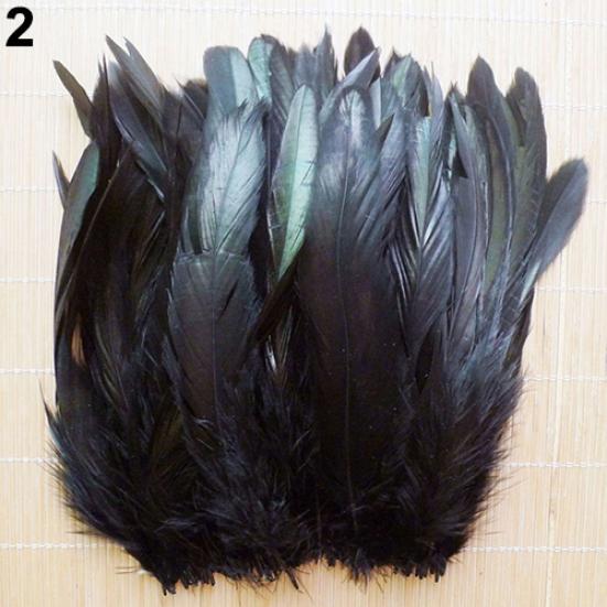 50Pcs 13-20cm Natural Cock Rooster Tail Feathers for DIY Clothes Decor