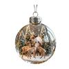 The Reindeer Family Christmas Ball Funny 3D Reindeer Hanging Decoration Plastic Christmas Ball Winter Ornaments for Xmas Tree Indoor Home Decor