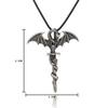 European and American Halloween Creative Male Rock Fashion Dragon Sword Winding Necklace Luminous Pendant Necklace Ornaments