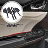 Carbon Fiber Interior Door Armrest Glass Button Decorative Stickers Modification Supplies for Honda Civic 10th 2017 18 2019 2020