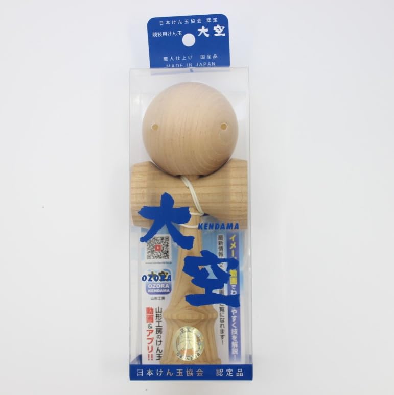 OOZORA Kendama by Yamagata Certified by the Japan Kendama Kendama Kobo, Association, Competition-Grade (Keyaki)