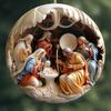 Acrylic Painted Nativity Pendant Hangable Home Decor New Christmas Pendant