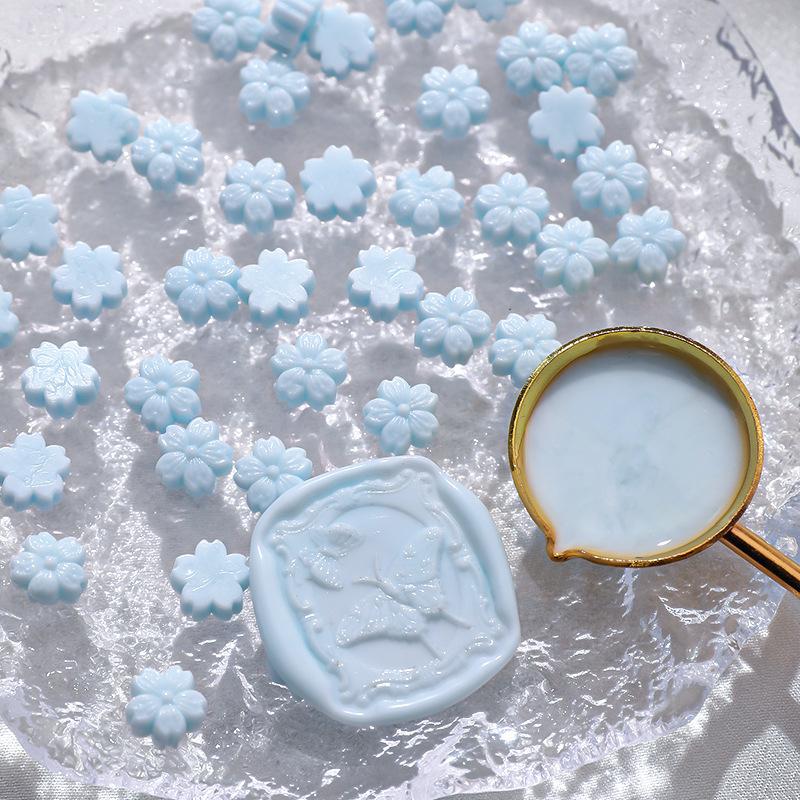 1 Pack Sakura Lacquer Wax Pellet Multi-color Lacquer Sealing Wax Polarized Gold Powder Sealing Wax Mail Envelope Sealing