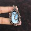 Larimar Pendant Copper Wire Wrapped Pendant Gemstone Pendant Handmade Pendant Copper Wire Wrapped Jewelry Gift For Mother Designer Pendant