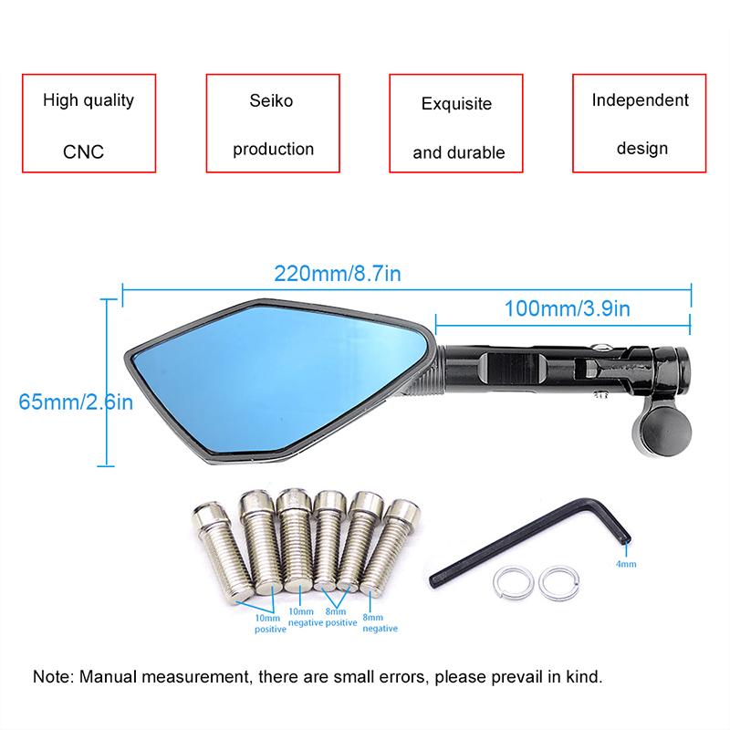 Motorcycle 8 10mm Mirror Rearview Side Mirrors Accessories For CFMOTO 400NK 650NK 150NK 250NK 400GT 650TR-G 650MT CF500 CF600