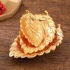 Home Living Room Snacks Decorative Nut Plate Gold Leaf Texture Snack Plate Alloy Crafts