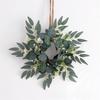 Wreath Faux Leaf Candle Base With Polyester Material For Party And Home Styling
