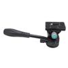Tripod Fluid Head 360 Degrees Panorama Aluminum Alloy Video Tripod Head with Steel Handle 3 8in Bottom Screw Hole 5kg