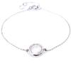 [R0823] - Silver Bracelet 'Meghan' Rose Quartz Silver (rhodium-plated) - 10 Mm