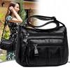 Portable Small Women Shoulder Bags Travel Multi-Layer Classic Soft Surface Vintage