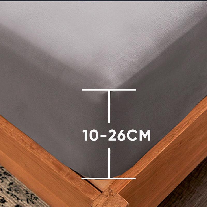 Waterproof Bed Fitted Sheet with Elastic Band Replace Mattress Protector for Single Double Bed, Twin Full Queen King Muti Size