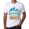Men’s Vintage Tee Shirt Graphic T Shirt Wilderness TIBESTI White