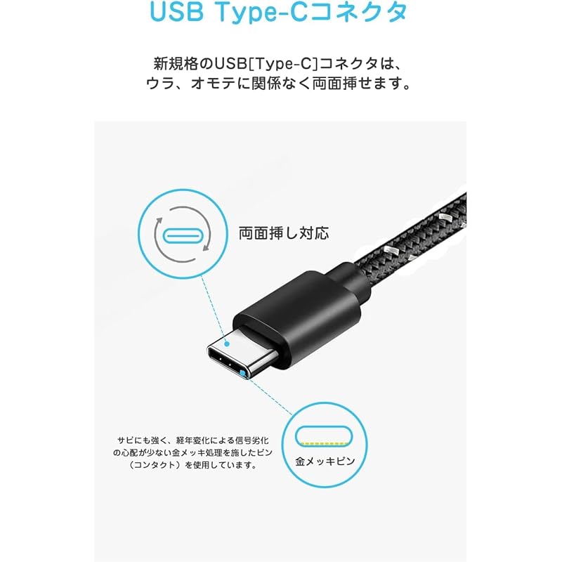 Кабель USB BESTEK Type C USB-кабель 3.1 Gen2 10 Гбит/с высокоскоростная передача данных PD (1м, высокопрочная нейлоновая оплетка/черного цвета) BTUSB31K