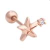 Starfish 14K Gold Needle Rose Gold Star Cubic Piercing (S8539519)