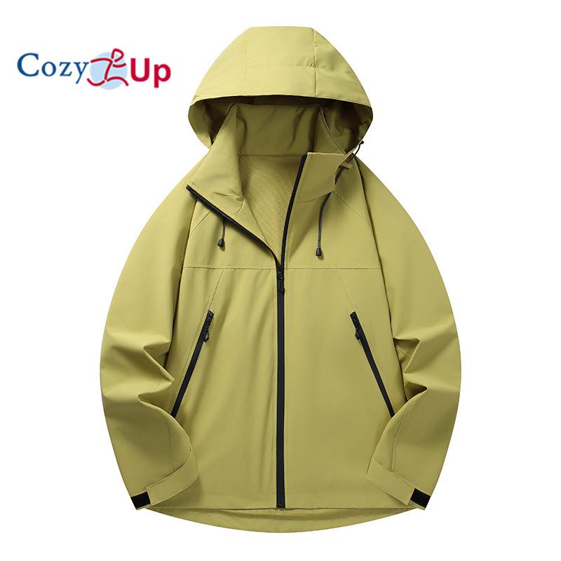 Cozy Up Mens Rain Jacket Waterproof with Hooded Hiking Coat Lightweight Windbreaker
