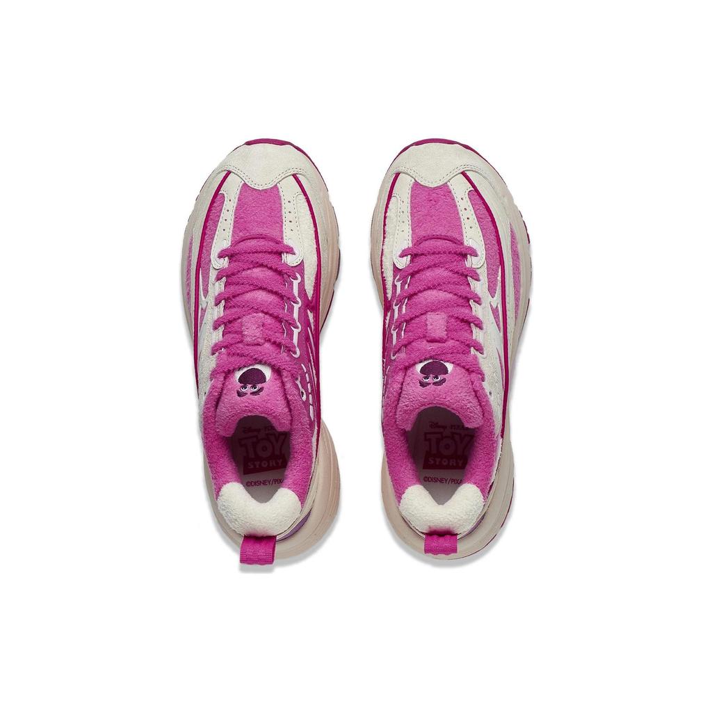 Disney X Li Ning Yixing Lite Strawberry Bear Collaboration Series Non-Slip Wear-Resistant Low-Top Casual Shoes Women Sneaker Pink AGCT236-4