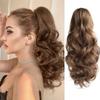 Synthetic Claw Clip Curly Wavy Ponytail Extension Heat Resistant Fiber Hairpiece Wig For Women Cosplay Wear