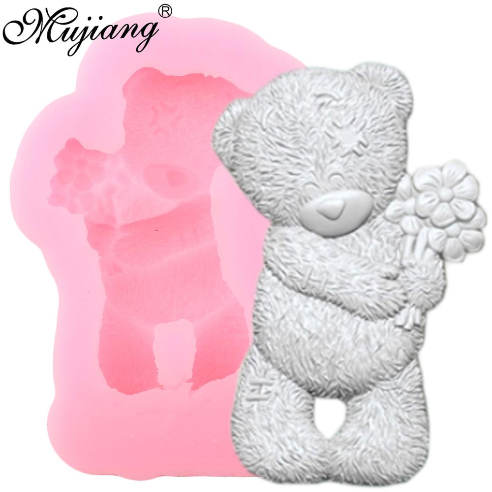 Bear Silicone Mold Cake Border Fondant Molds  Cake Decorating Tools Candy Clay Chocolate Gumpaste Mould