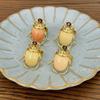Macaron Color Beetle Opening Ring Enamel Enamel Beetle Ring Sweet Retro Insect Ring  Gift