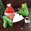 Christmas Candy Boxes Tree Shaped Candy Packaging Box Small Paper Treat Gift Boxes for Christmas New Year Party Supplies