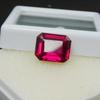 CERTIFIED Natural 9.85 Ct Red Ruby Emerald Cut Loose Gemstone Ring Size M-39-Ra