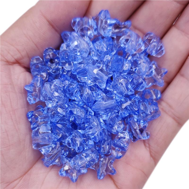 For Jewelry Making Pendant Wholesale Candy Colors DIY Crafts Necklace Bracelet Clear Pentagram Loose Beads 11mm 20Pcs