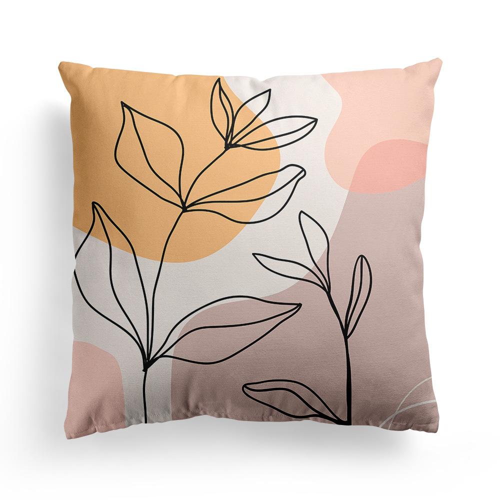 New Nordic Abstract Art Pillowcase Beauty Floral Leaves Home Sofa Bedside Pillow Sleeping Pillow Cushion Cover