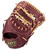 ZETT Soft Steer Baseball First Base Bordeaux BRFB35513F Mitt, B/Pastel (4032)