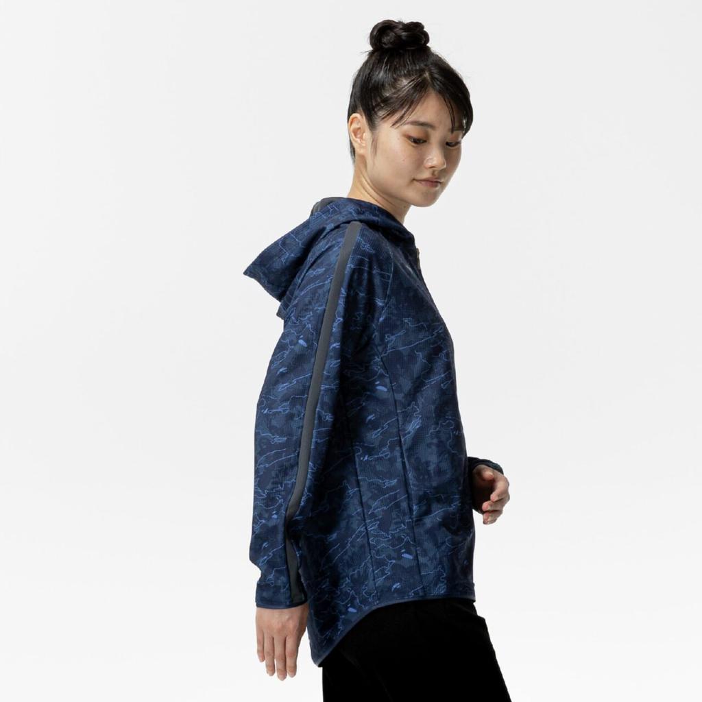 Mizuno Dry Aeroflow Highly Breathable Training Dark 32MCC310 Women's Hoodie, Jersey, Blue,