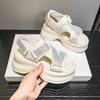 Platform Sandals 2025 Summer New Heightening Special Breathable Mesh Rhinestone Casual Versatile Small Women's Sandals