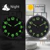 Luminous 12-inch Silent Quartz Wall Clock for Bedroom and Living Room