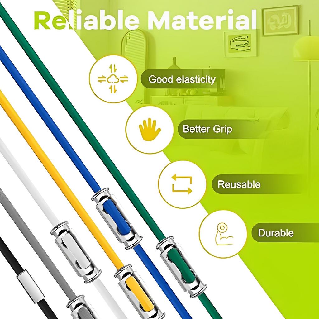 6Pcs Adjustable Trash Can Elastic Rubber Bands Colorful Bands Garbage Bag Buckle Litter Box Bands Kitchen Multifunctional