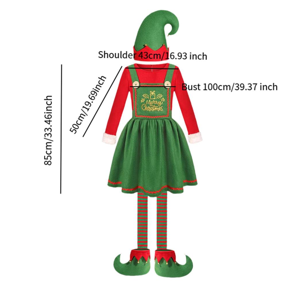 Christmas Costume Adults with Socks Clothes for Carnival Birthday Mardi Gras for Women