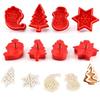 4Pcs/set Christmas Series Cookie Baking Moulds Santa Claus Snowman Tree Star Snowflake Mold Biscuits Cutter Set Kitchen Tools
