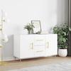 VidaXL Buffet, Storage Cabinet with Legs, Storage Furniture, Living Room Organizer, Modern, White Wood 828156