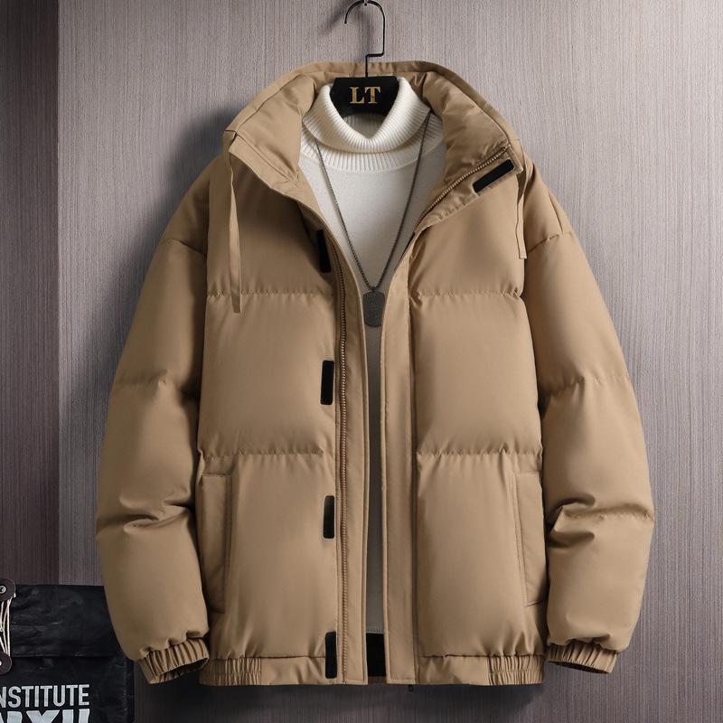 Men's Down Jacket New Style Large Size White Duck Down Bread Jacket Winter Jacket Men's Internet Celebrity Same Style Thickened Loose and Warm