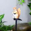 Squirrel Outdoor Light LED Solar Cute Squirrel Plug Lights Garden Decoration Animal LED Decor Light Waterproof Garden Lamp