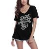 Women's V-Neck T-Shirt Don't Be Afraid To Try - Motivational Slogan Tee