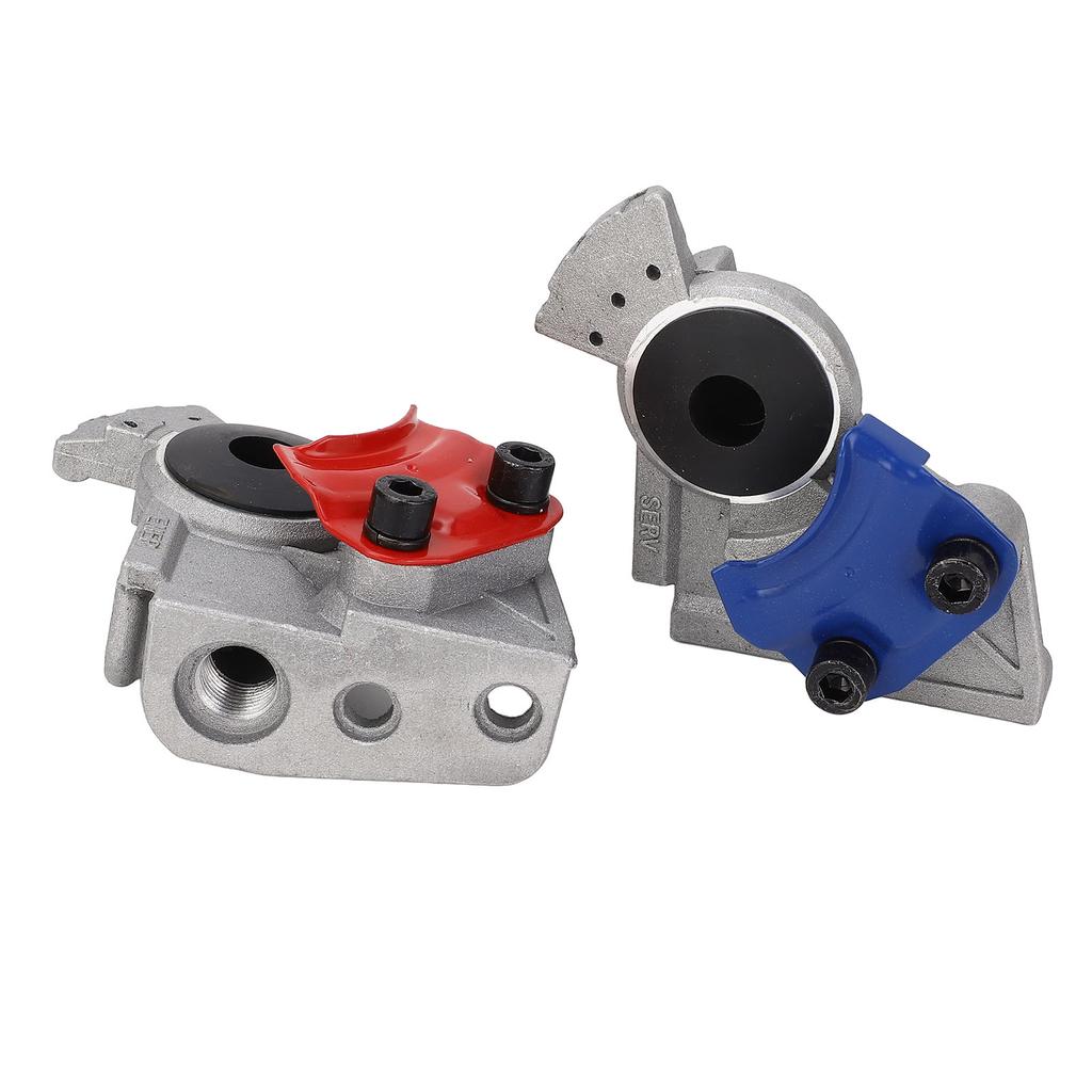 1 Pair 37 Degree Gladhand Set Red Blue Trailer Glad Hand Brake Air Hose Coupling Connector for Semi Trailers Trucks
