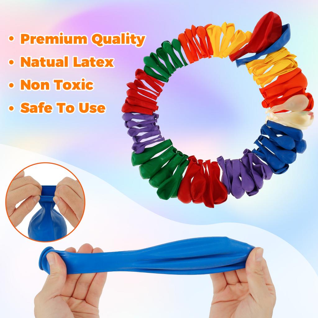 96Pcs Balloons Arch Garland Kit Reusable Colorful Balloons Set DIY Latex Birthday Party Balloons Different Size Party Supplies
