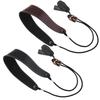 Adjustable Genuine Leather Saxophone Clarinet Neck Strap Single Shoulder Strap Metal Buckle