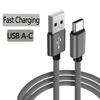 USB A To Type C Nylon Braided Wire Charger Cable Date Sync Cable 3A Fast Charging For Samsung Android USB C Mobile Phone