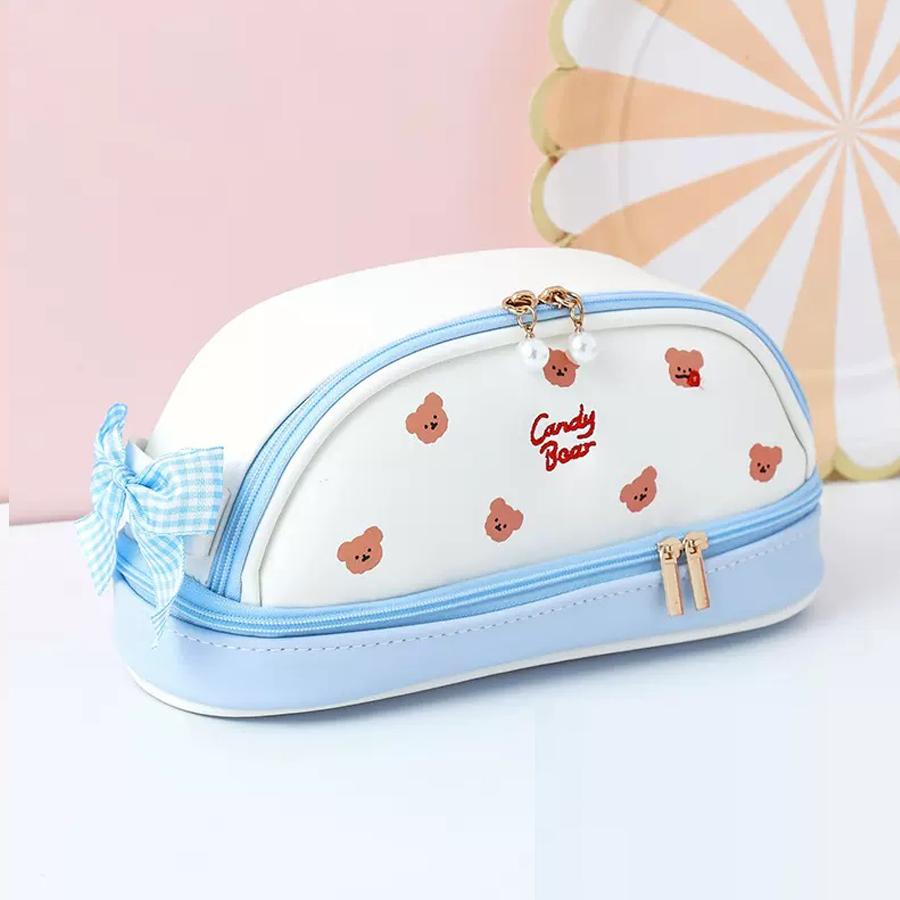 Kawaii Pencil Case Large Capacity Pencil Box Pouch Holder Box Office School Supplies for Kids Pretty Stationery Organizers Gift