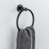 Towel Ring For Bathroom Hand Towel Holder Matte Black Finish Stainless Steel Bathroom Towel Holder Wall-Mounted Round Towel Rack